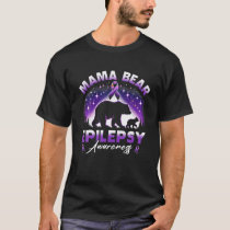 Mama Bear Epilepsy Awareness Warrior Supporter Pur T-Shirt