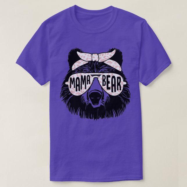 Mama Bear Face Sunglasses Mother Mother's Day gift T-Shirt (Design Front)