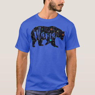 Mama Bear Floral Pattern Fun Mom Mother Gift Premi T-Shirt