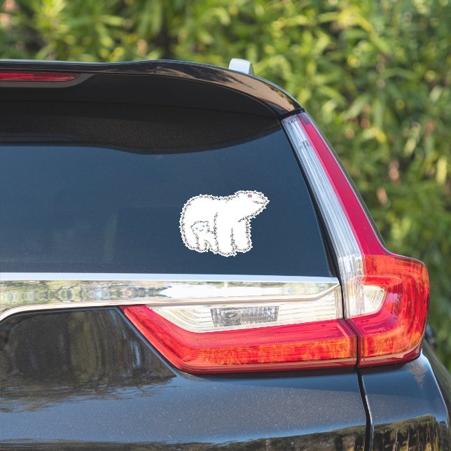 Mama Bear Flowers Stars Line Sticker (Car Side)