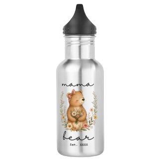 Mama Bear for Mom Mother’s Day Birthday Stainless Steel Water Bottle