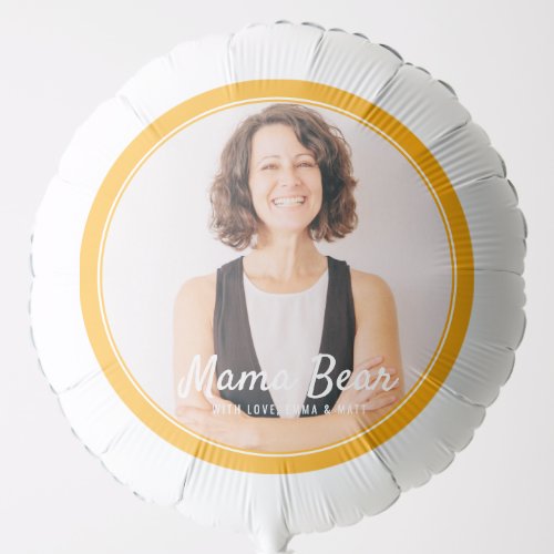 Mama Bear Framed Modern Simple Photo Balloon