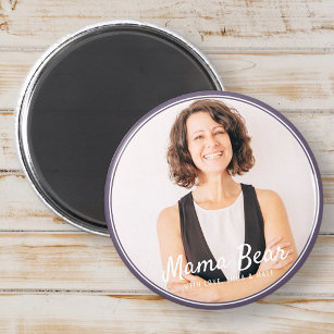 Mama Bear Framed Modern Simple Photo Magnet