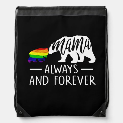 Mama Bear Gay Lesbian Trans Bi Pride Momma Mom Lgb Drawstring Bag