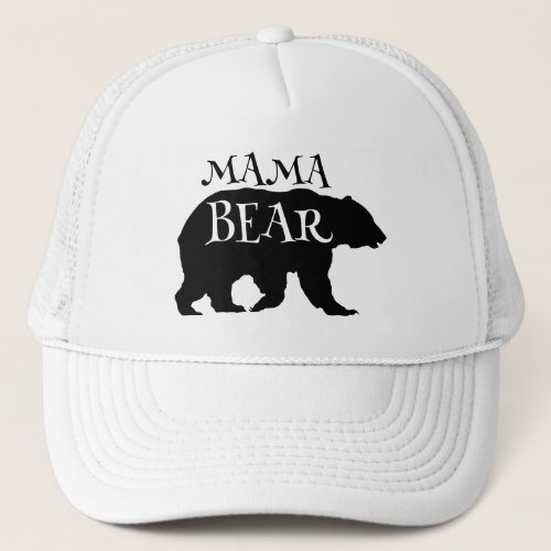 Mama Bear Grizzly Silhouette Mom Trucker Hat