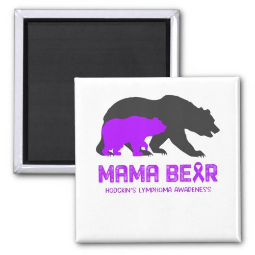 Mama Bear Hodgkins Lymphoma Awareness Magnet