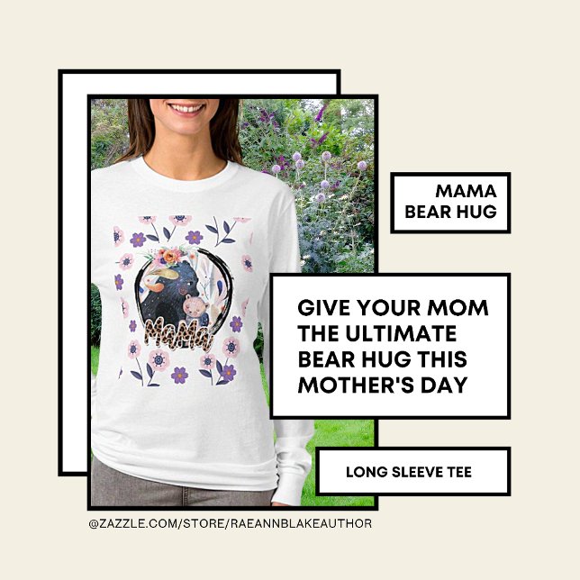 "Mama Bear Hug" Mother's Day Long Sleeve T-Shirt (Creator Uploaded)