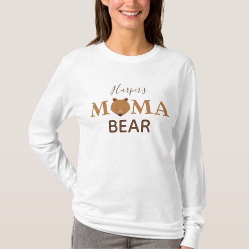 Mama Bear Kid Name Mother T_Shirt
