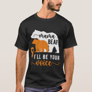 Mama Bear Leukemia Mom Of A Leukemia Warrior Mom T-Shirt