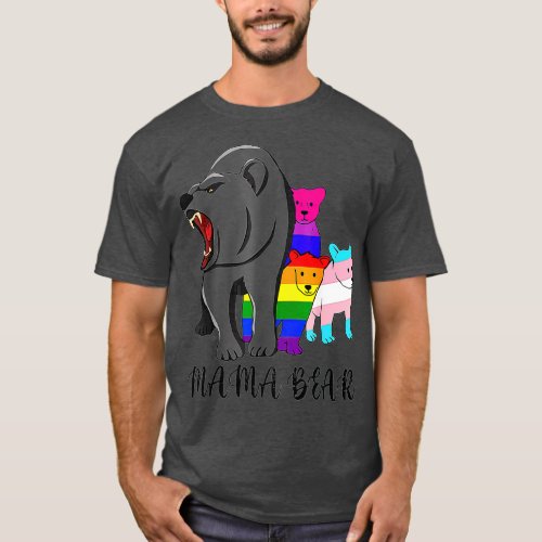 Mama Bear LGBT Gay Trans Pride Support LGBTQ Parad T_Shirt