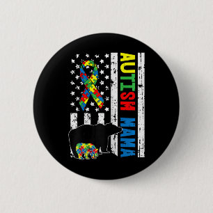 Mama Bear Matching Family Autism Awareness Gifts F Button