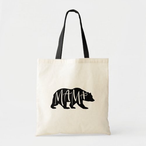 Mama Bear Modern Graphic and Typography  Tote Bag