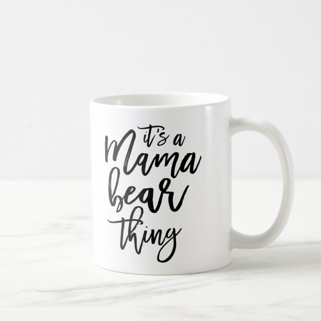 Mama Bear Mom Mother Typographic Coffee Mug (Right)