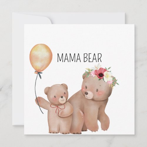 Mama bear mothers day card