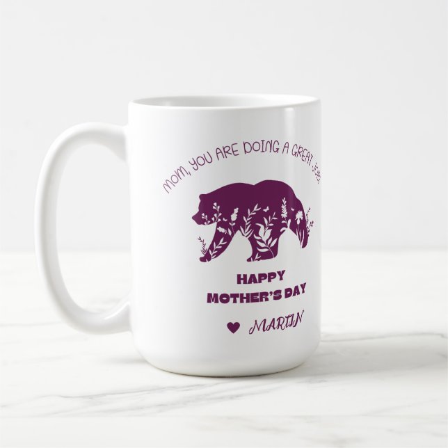 MaMa Bear Mug with Name - Happy Mother's Day Gift (Left)