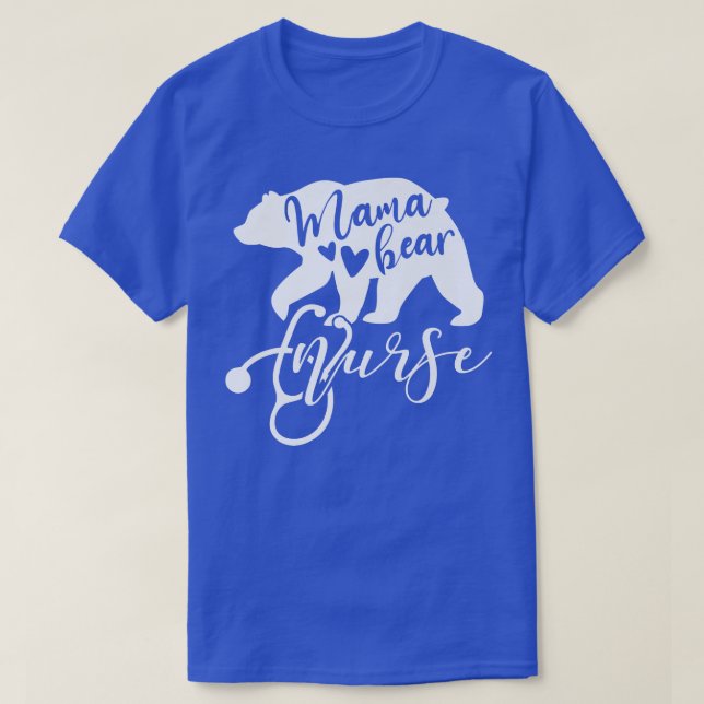 Mama Bear Nurse Mom Mother Mommy Nurses Premium 12 T-Shirt (Design Front)