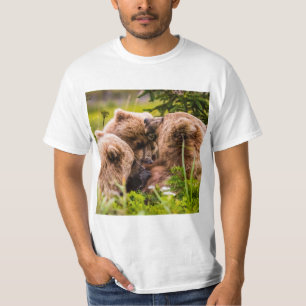 Mama bear nursing her two cubs, Lake Clark Nationa T-Shirt