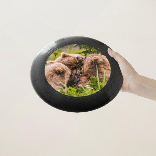 Mama bear nursing her two cubs, Lake Clark Nationa Wham-O Frisbee (In Hand)