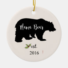 mama bear ornament, mom christmas ornament,