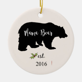 mama bear ornament, mom christmas ornament, ceramic ornament