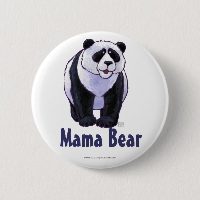 Mama Bear Panda Bear Button (Front)