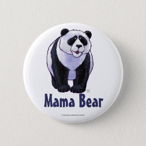 Mama Bear Panda Bear Button