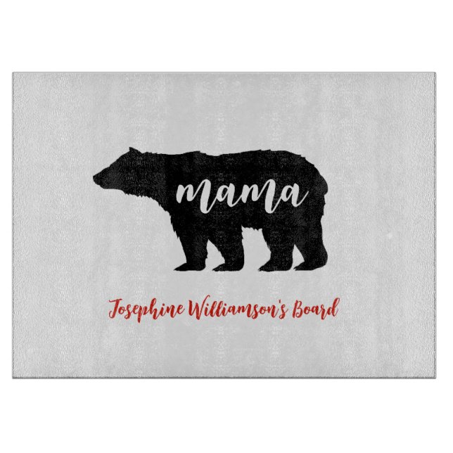 Mama Bear personalize with Name Cutting Board (Front)
