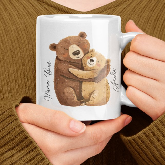 Mama Bear Personalized Unique Mom Birthday Gift  Coffee Mug (Creator Uploaded)