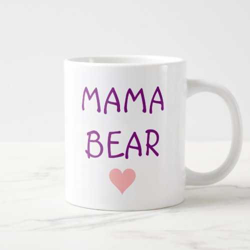 Mama Bear Pink Heart Mug