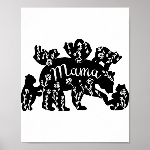 Mama Bear Png JPG Pdf Files Mama Baby Bear Poster