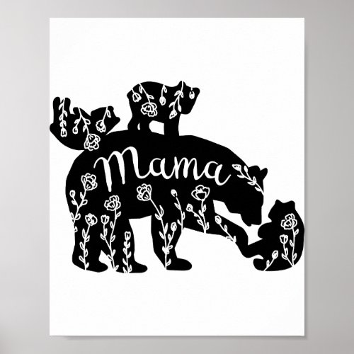 Mama Bear Png JPG Pdf Files Mama Baby Bear Poster