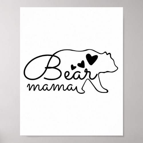 Mama Bear Png JPG Pdf Files Mama Baby Bear Poster