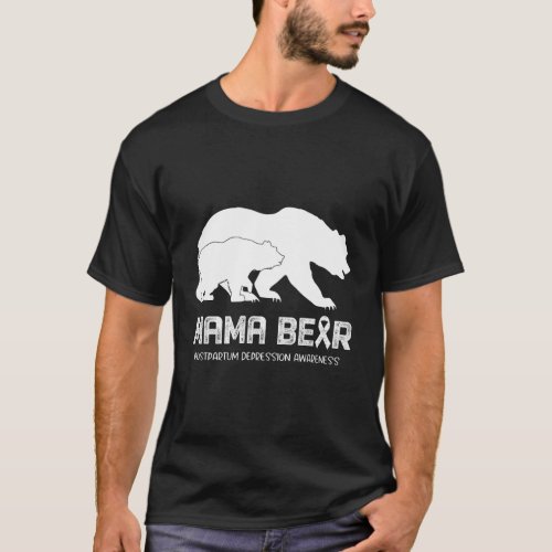 Mama Bear Postpartum Depression Awareness T_Shirt