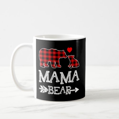 Mama Bear Red Buffalo Plaid Grandma Bear Pajama Coffee Mug