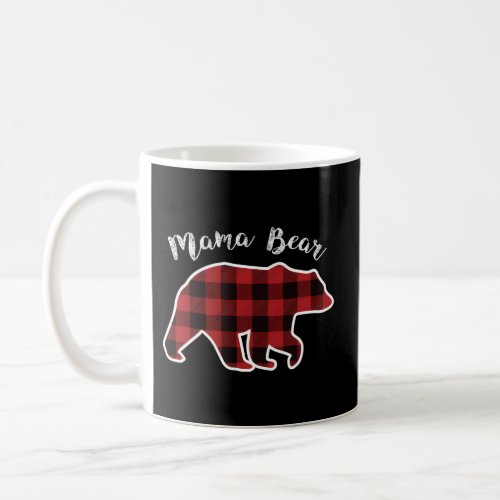 Mama Bear Red Plaid Pajama Family Mom Coffee Mug