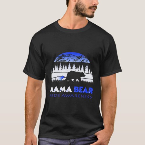Mama Bear Retro Ards Awareness T_Shirt