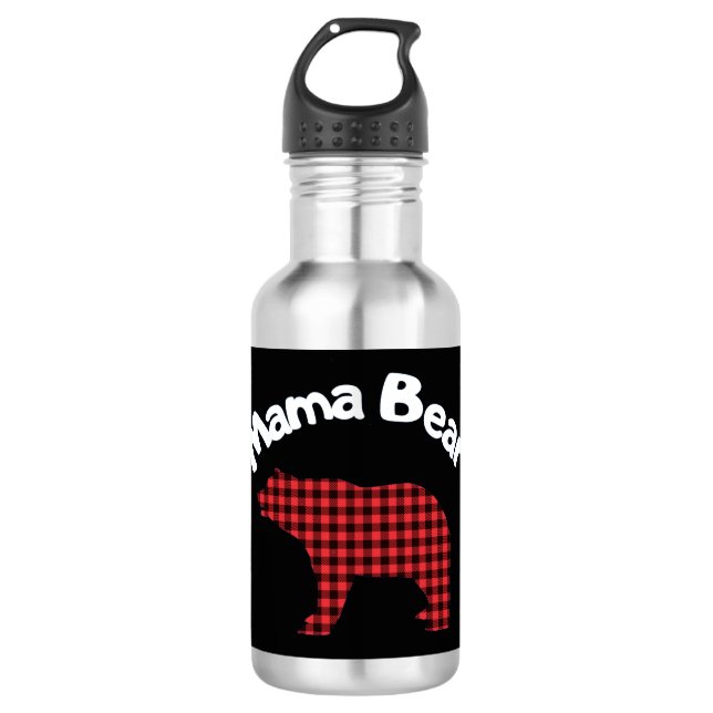 Mama Bear Stainless Steel Water Bottle (Front)