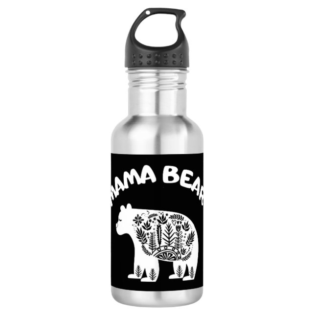 Mama Bear Stainless Steel Water Bottle (Front)