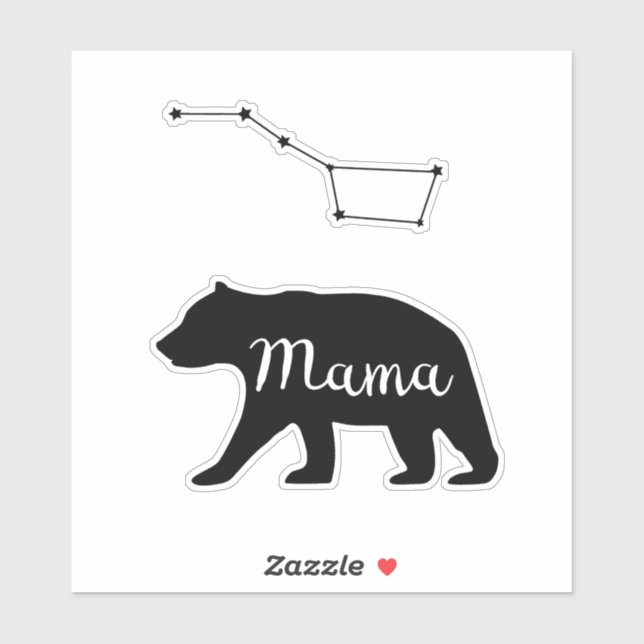 Mama Bear Sticker. Sticker (Sheet)