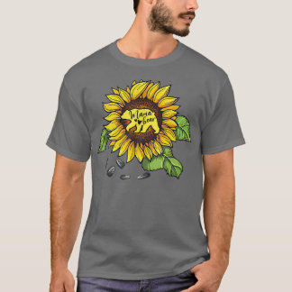 Mama Bear Sunflower Funny Mothers Day Mom mommy T- T-Shirt