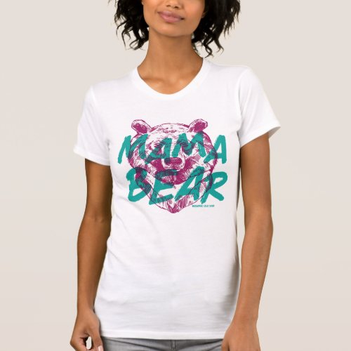 Mama Bear Teal Pink Pop Art  GraphicLoveShop T_Shirt