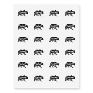 Mama bear temporary tattoos