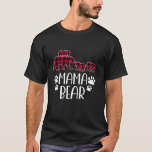 Mama Bear Three Cubs Mom 3 Kid Mother s Day Long S T-Shirt