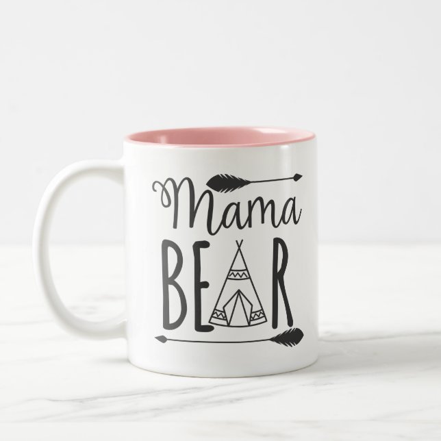 Mama Bear Two-Tone Coffee Mug (Left)
