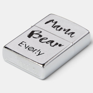 Mama Bear Typography Zippo Lighter