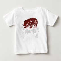 Mama Bear white infant jersey T-shirt