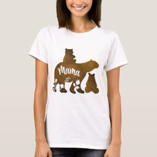 Mama Bear With 2 Cubs Mom of Two T-Shirt