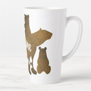Mama Bear With 4 Cubs Mom of Four Children Gift Latte Mug