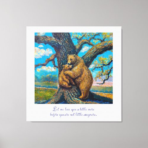 Mama Bear with Baby oil painting on large canvas