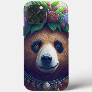 Mama Bear With Crown Of Flowers iPhone 13 Pro Max Case